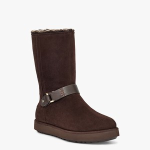 Ugg Classic Berge Short Suede Women Classic Boots Brown (6972VGSZB)